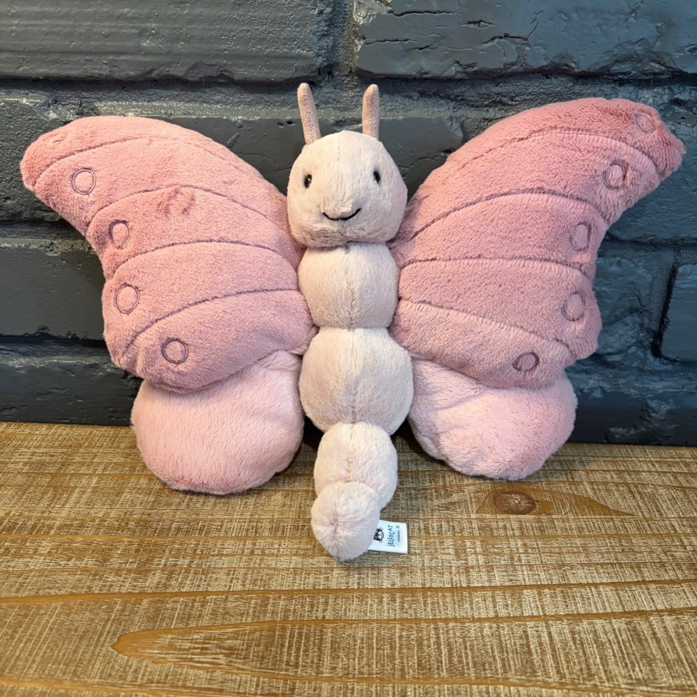 AUTHENTIC Jellycat Beatrice Butterfly Stuffed Pink Plush Toy Butterfly 8 in